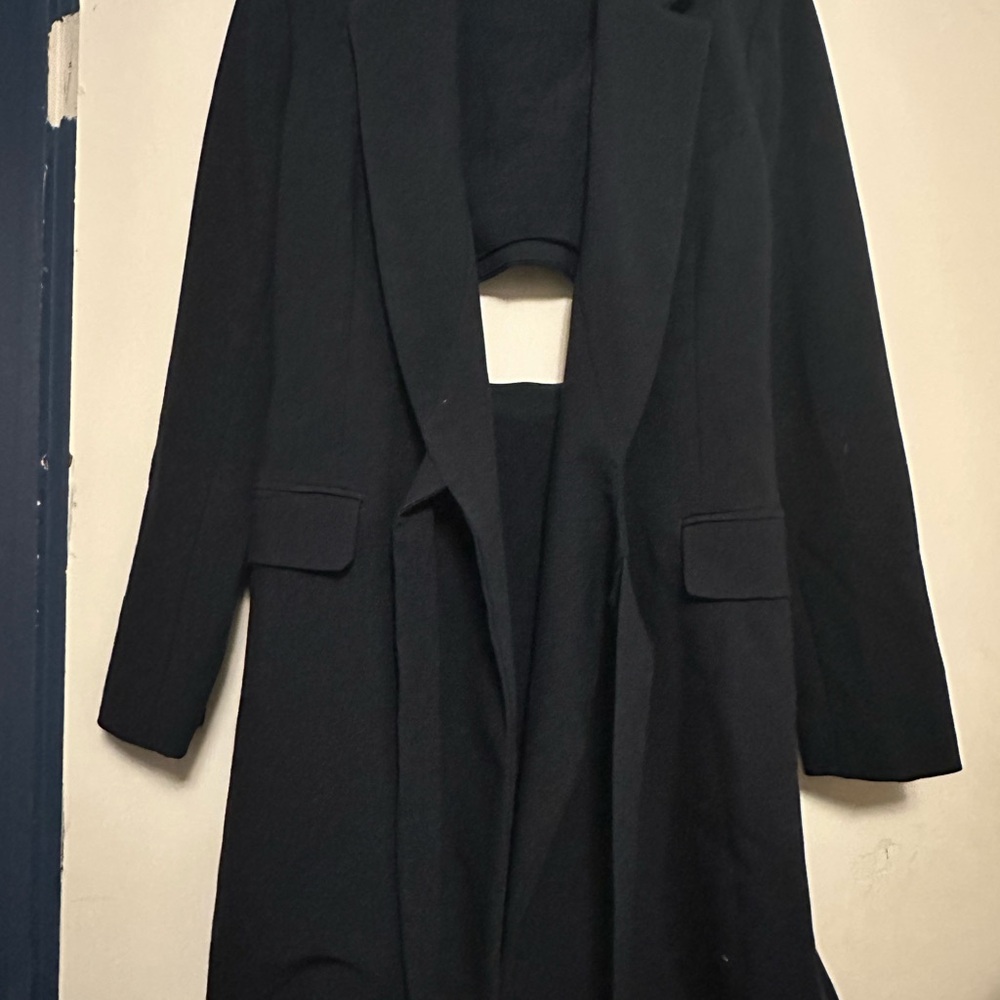 Anthropologie Tie Waist Blazer Mini Dress